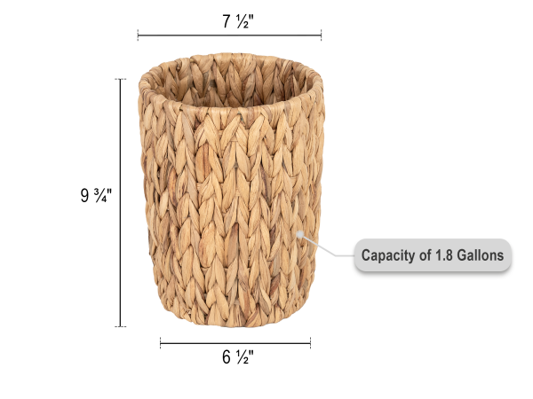 StorageWorks Wicker Garbage Can for Bedroom, Bathroom - Image 32